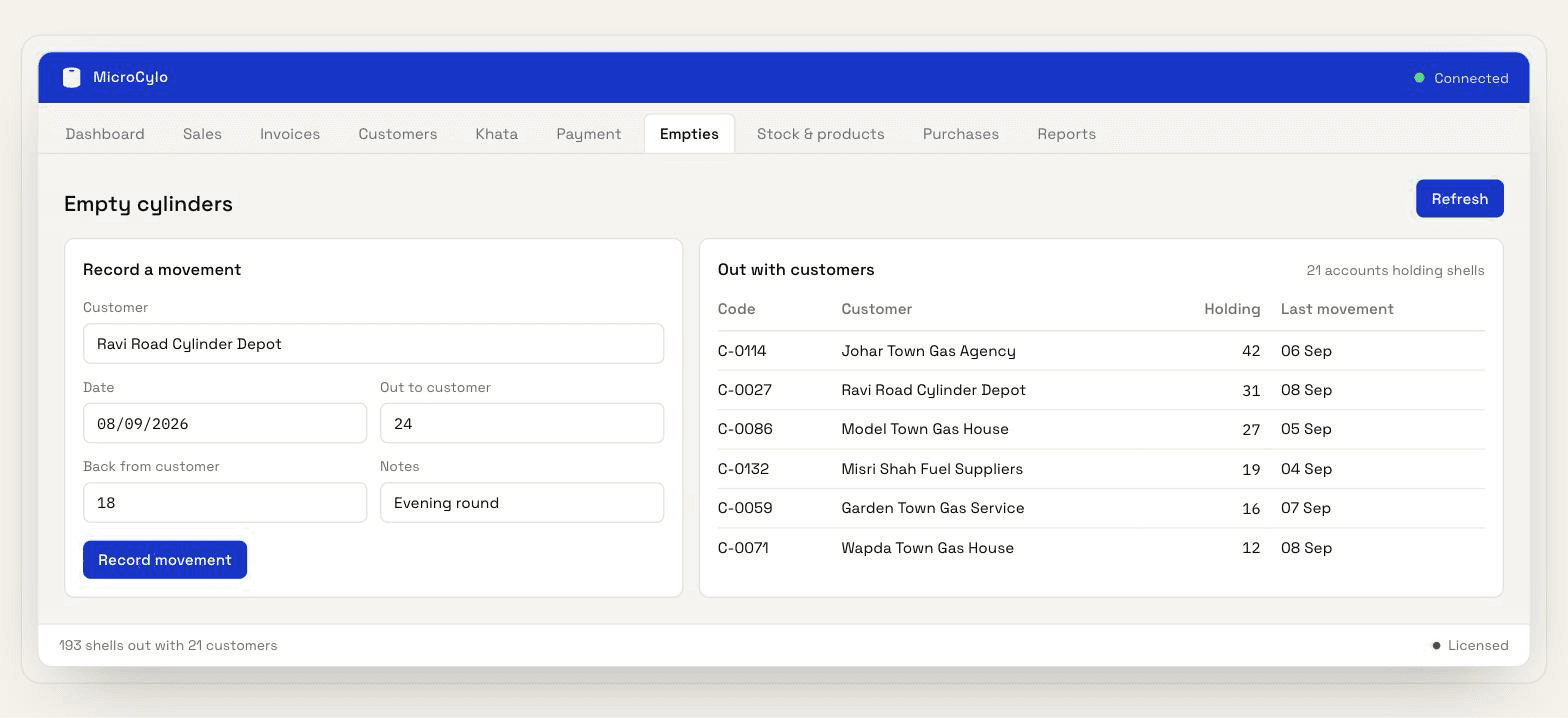 MicroCylo - LPG Distribution Desktop Application - Image 4