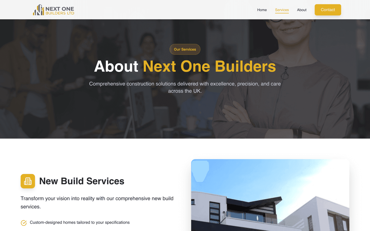 Next One Builders Website - Image 2
